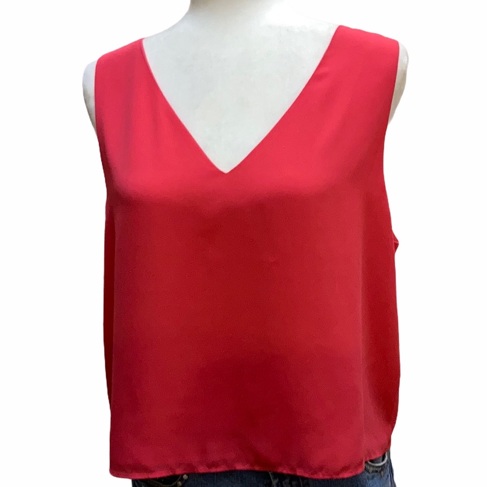 AQUA Coral Sleeveless Top Size Large
